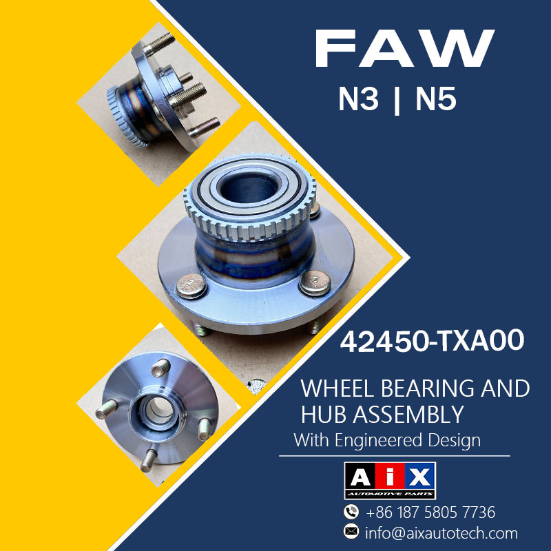 AiX® 42410-TXA00,42450-TXA00,FA2A-26-15X FAW N3/N5 Rear Wheel Hub Bearing Assembly | China Wheel Hub Units
